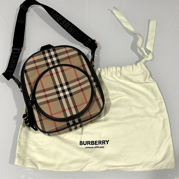 BURBERRY Kids’ Bowling Check Canvas Crossbody Bag *NWT* - Picture 12 of 12